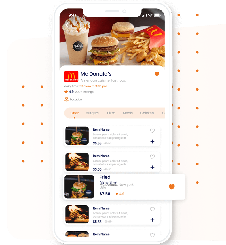Interface de l'application Fama